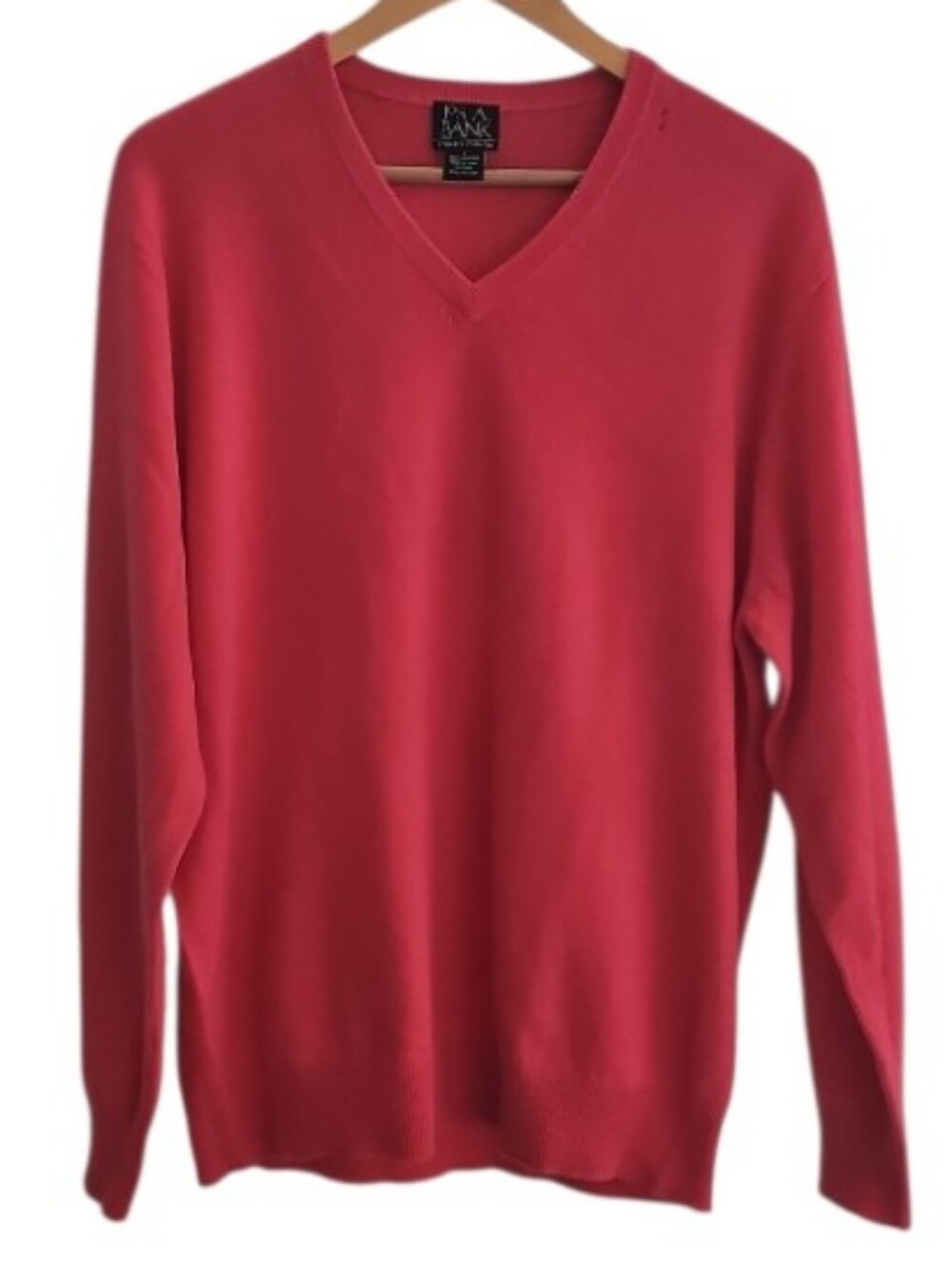 Jos. A. Bank Traveler's Collection 100% Cashmere Sweater Men’s L Pink V-Neck